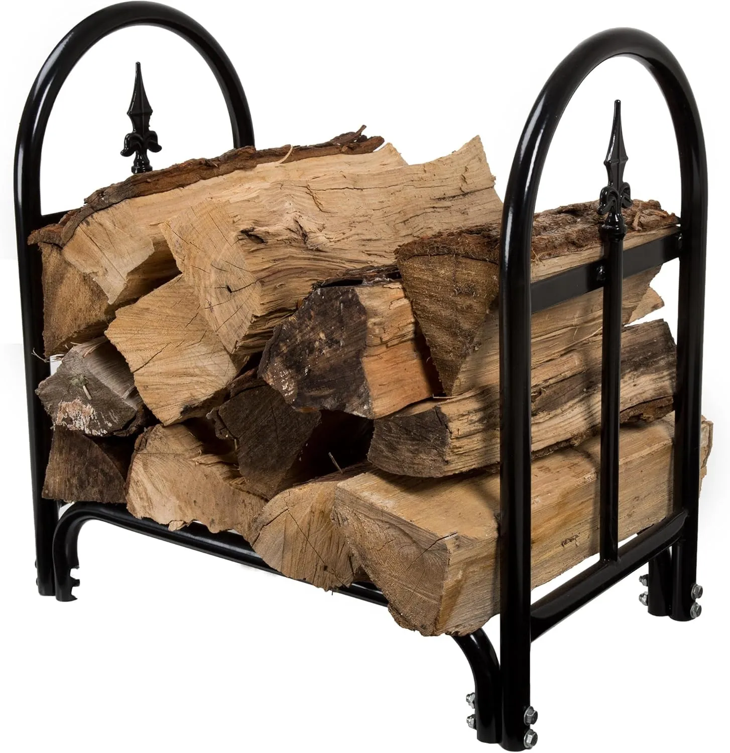 2 Ft. Small Indoor/Outdoor Heavy Steel Firewood Storage Holder