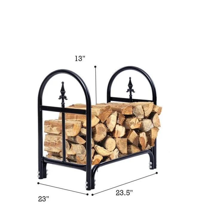 2 Ft. Small Indoor/Outdoor Heavy Steel Firewood Storage Holder