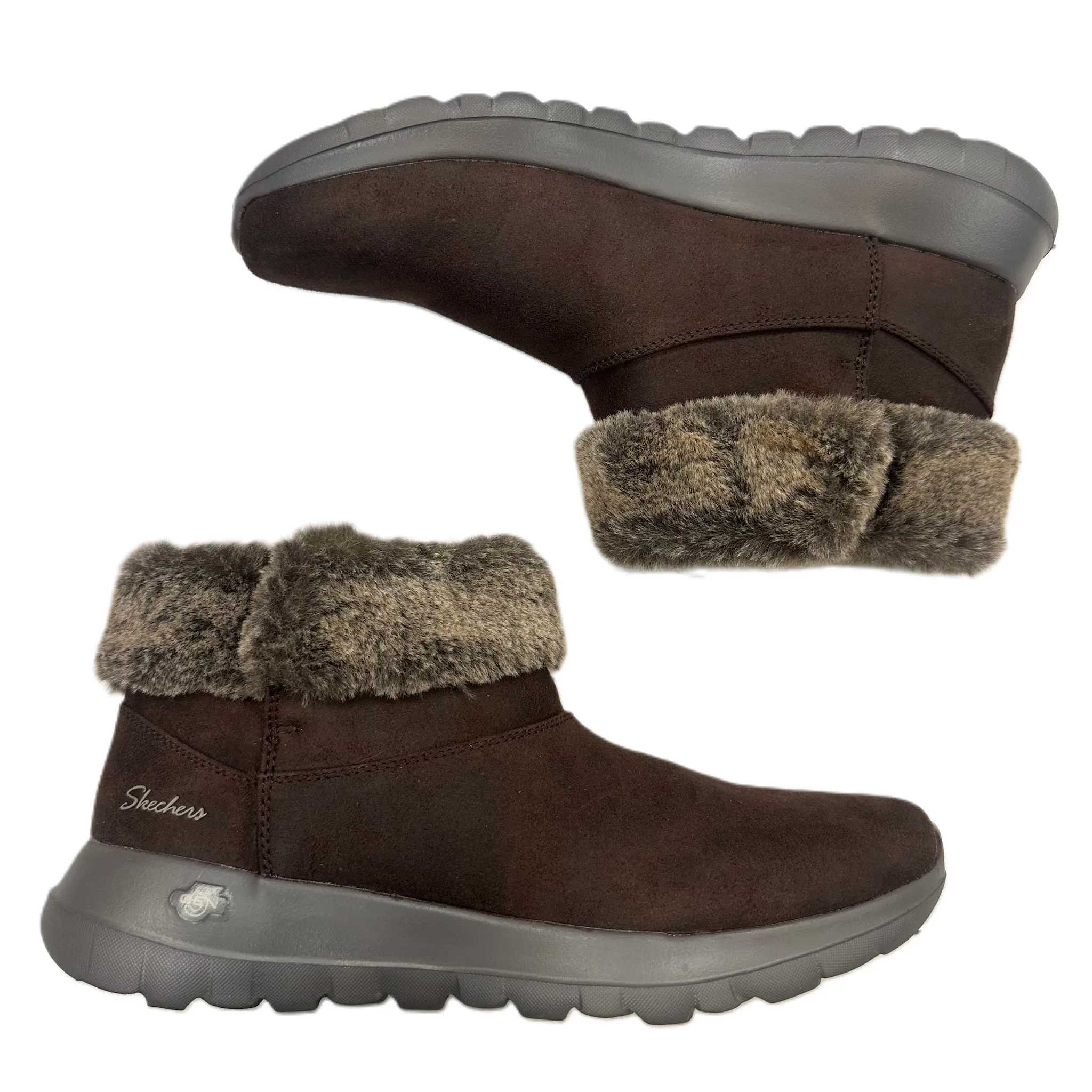 Boots Snow By Skechers In Brown, Size: 10