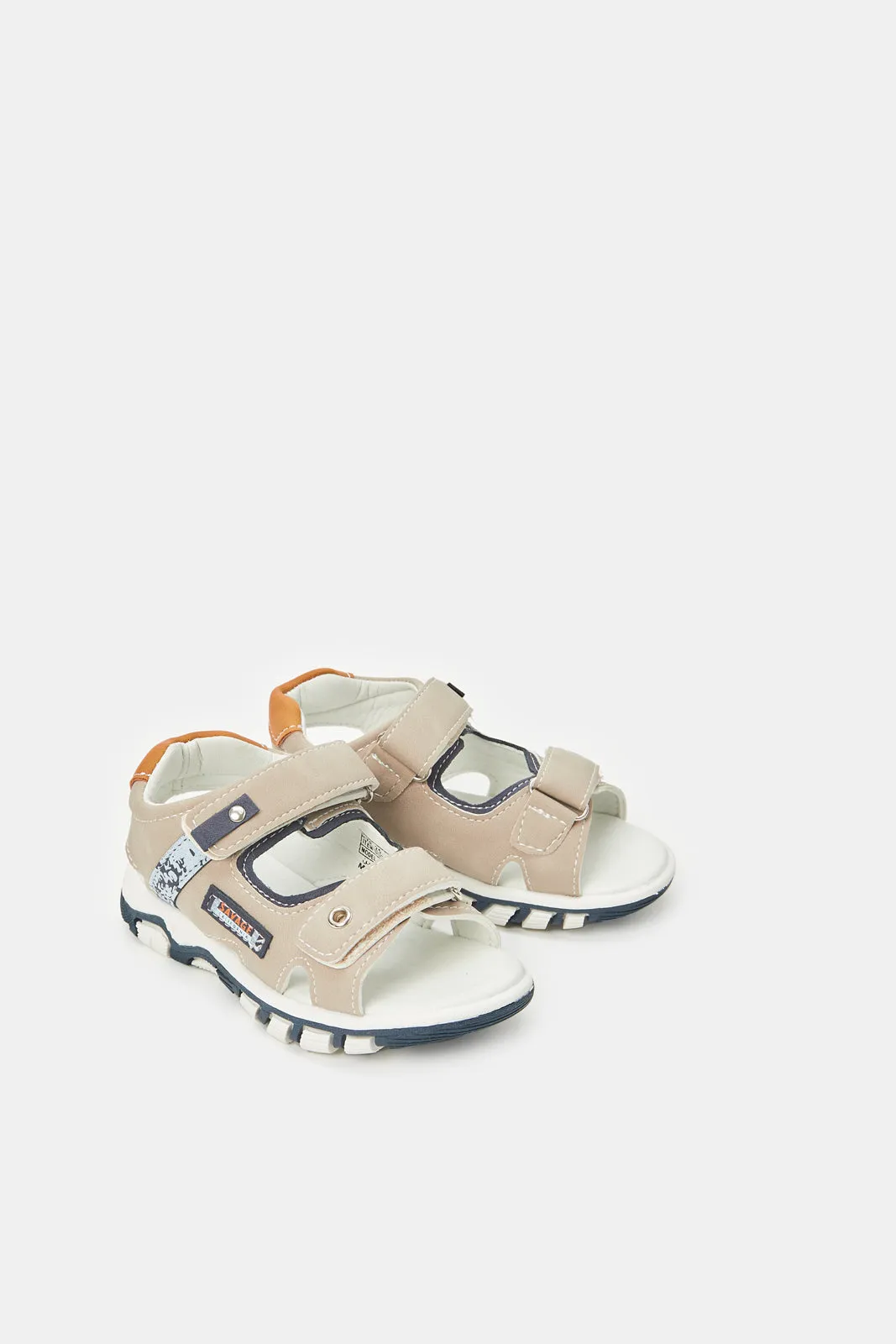 Boys Grey Print Sporty Sandal