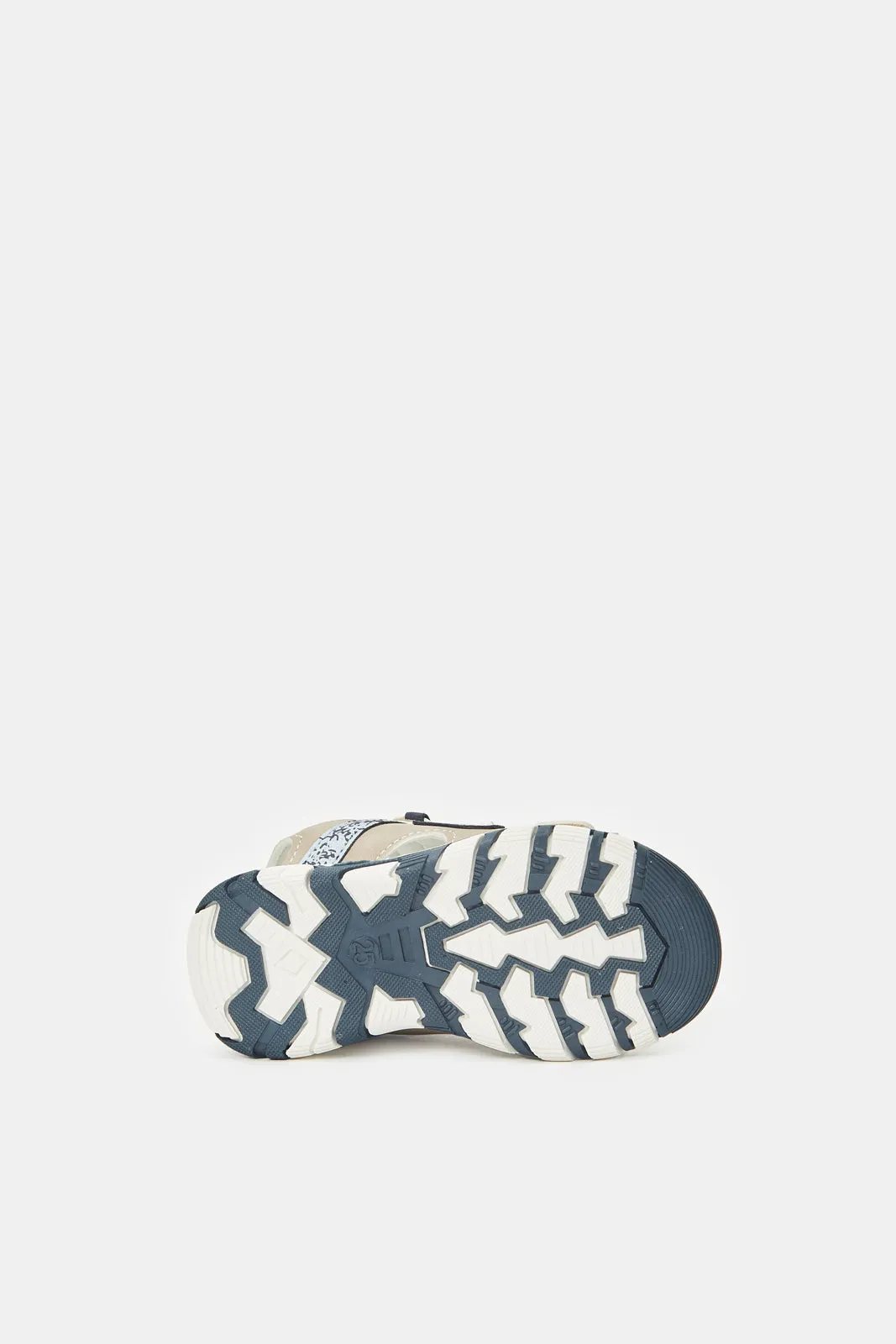 Boys Grey Print Sporty Sandal