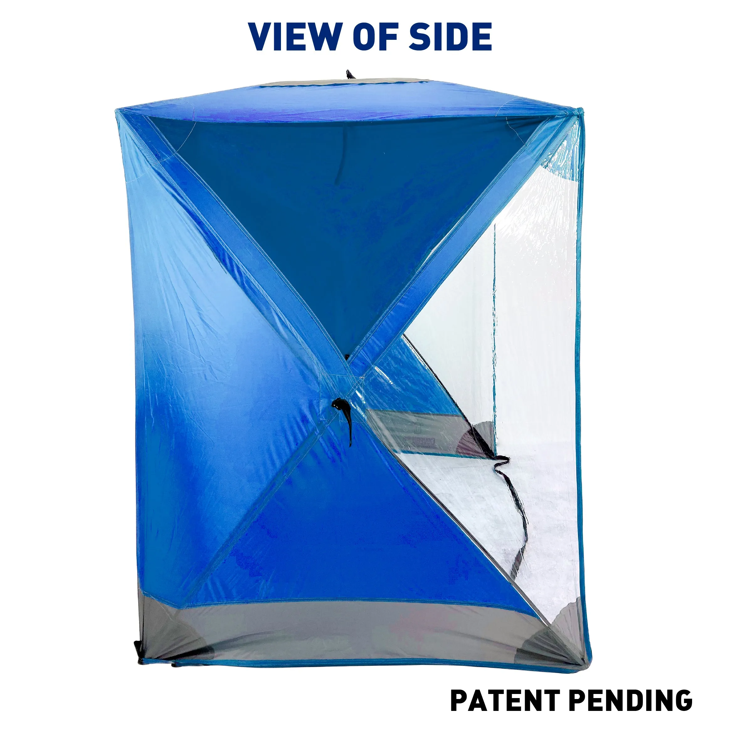 CoverU Sports Tent Pod SUN Protection – Pop Up 2 Person Hot Climate Canopy Shelter – Patent Pending - BLUE