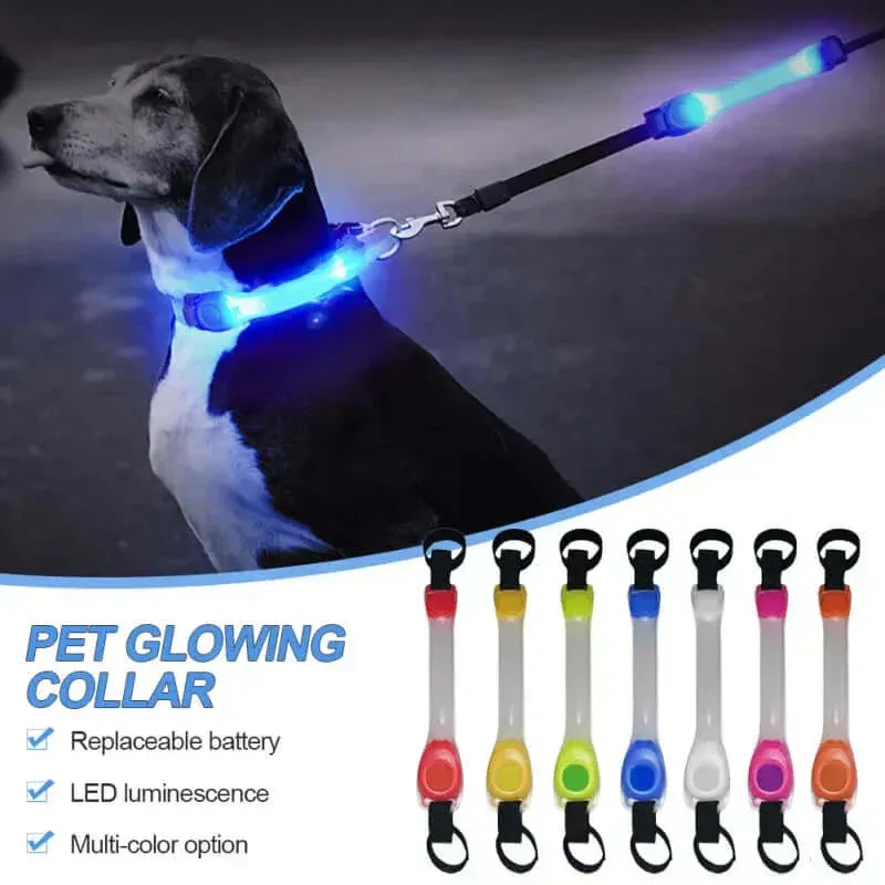 Dog Anti Lost Safety Glowing Collar Outdoor Waterproof Warning LED Flashing Light Strip