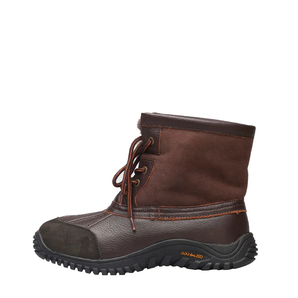 Leather Sheepskin Boot - Chocolate