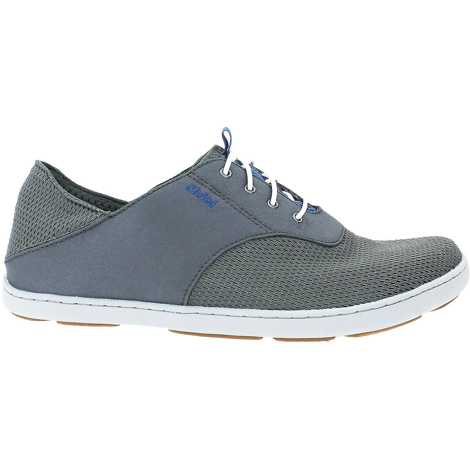 Men's OluKai Nohea Moku Fog/Charcoal Canvas/Mesh