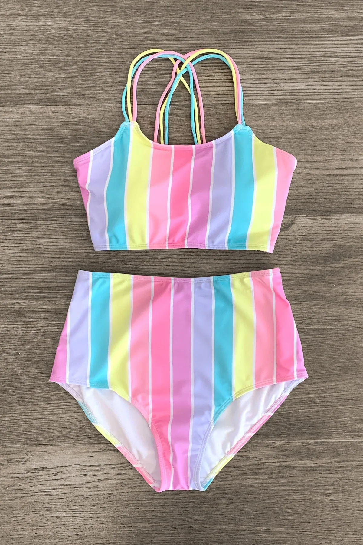 Mom & Me - Pastel Stripe Bikini