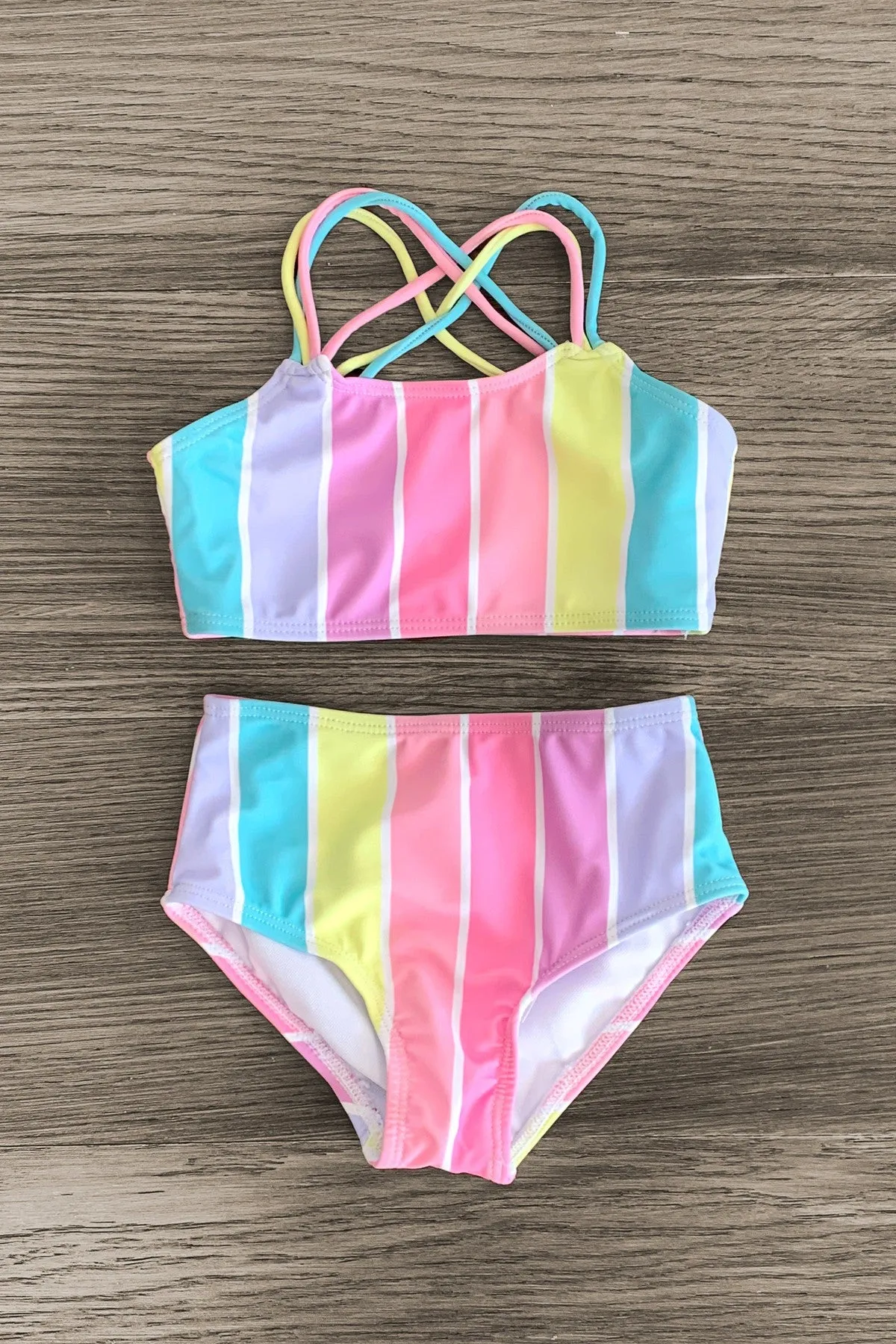 Mom & Me - Pastel Stripe Bikini