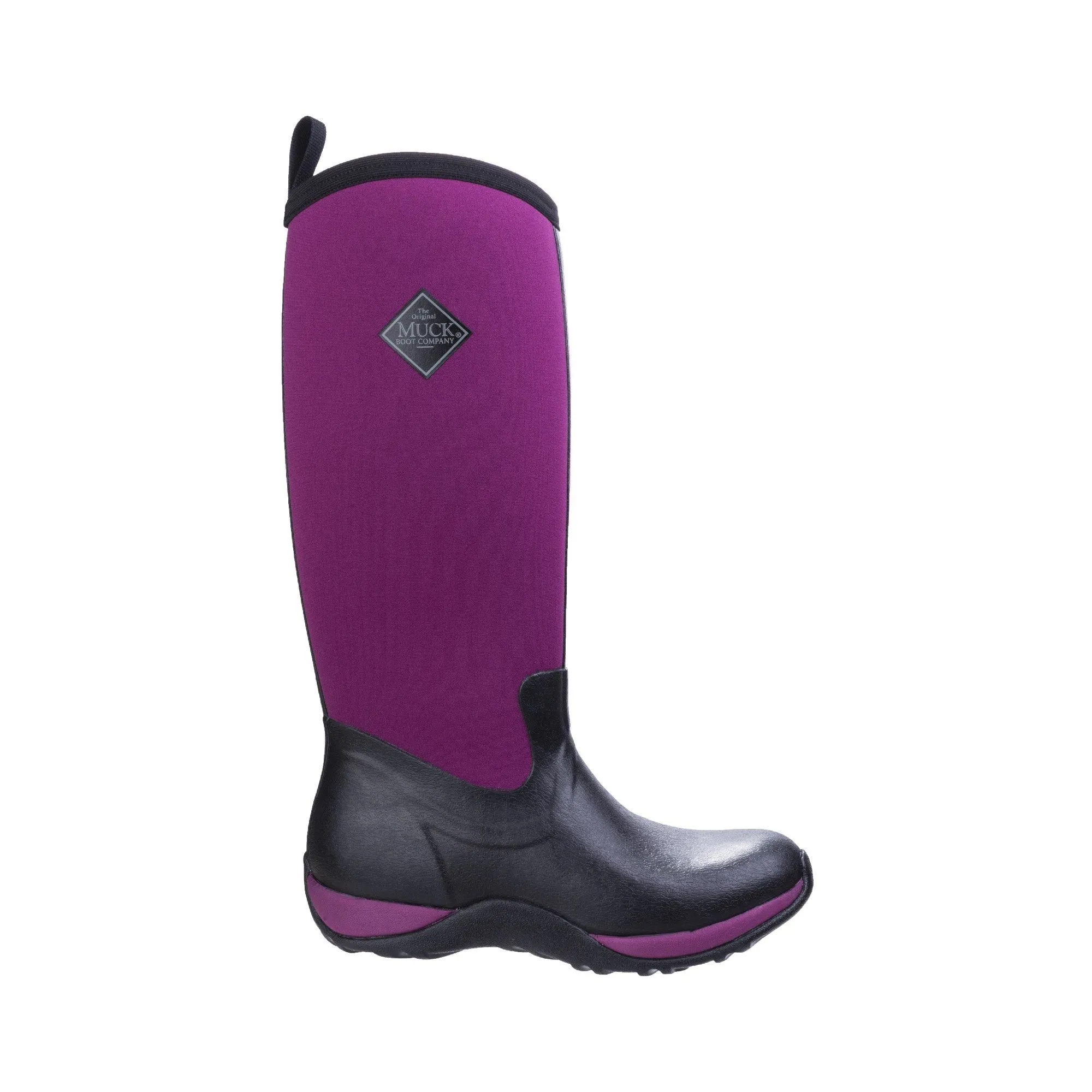 Muck Boots Arctic Adventure Womens Pull On Wellington Boot - Black/Maroon