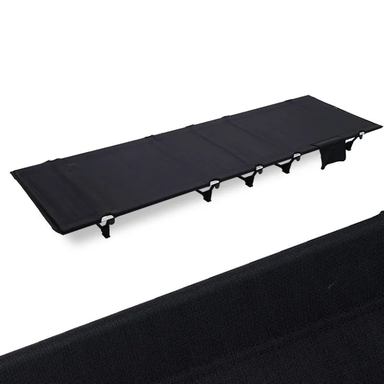 Outdoor Lightweight Folding Bed for Camping, Fishing, and Beach, Simple Leisure, 70.9 x 24 inches (Black)