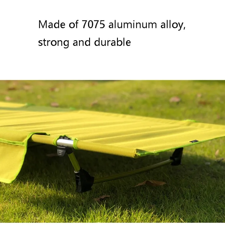 Outdoor Lightweight Folding Bed for Camping, Fishing, and Beach, Simple Leisure, 70.9 x 24 inches (Black)