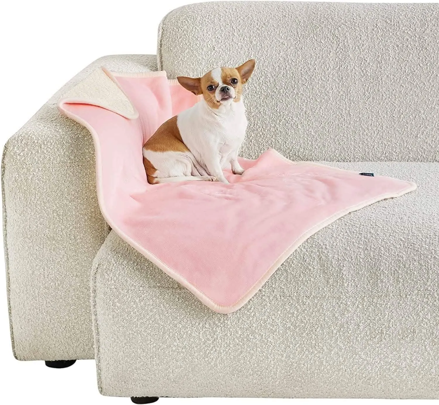 Reversible Sherpa and Microfiber Fleece Dog Blanket