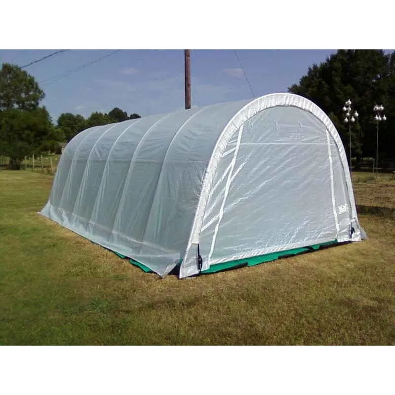 Rhino Shelter Greenhouse (Round Style) 12’W x 24’L x 8’H - GH122408R