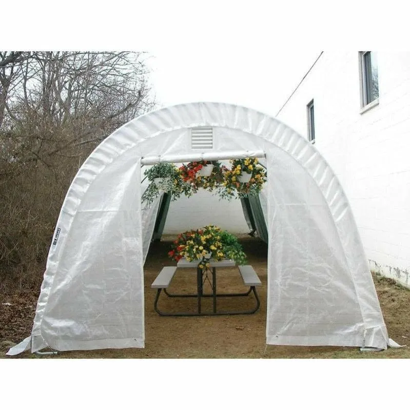 Rhino Shelter Greenhouse (Round Style) 12’W x 24’L x 8’H - GH122408R