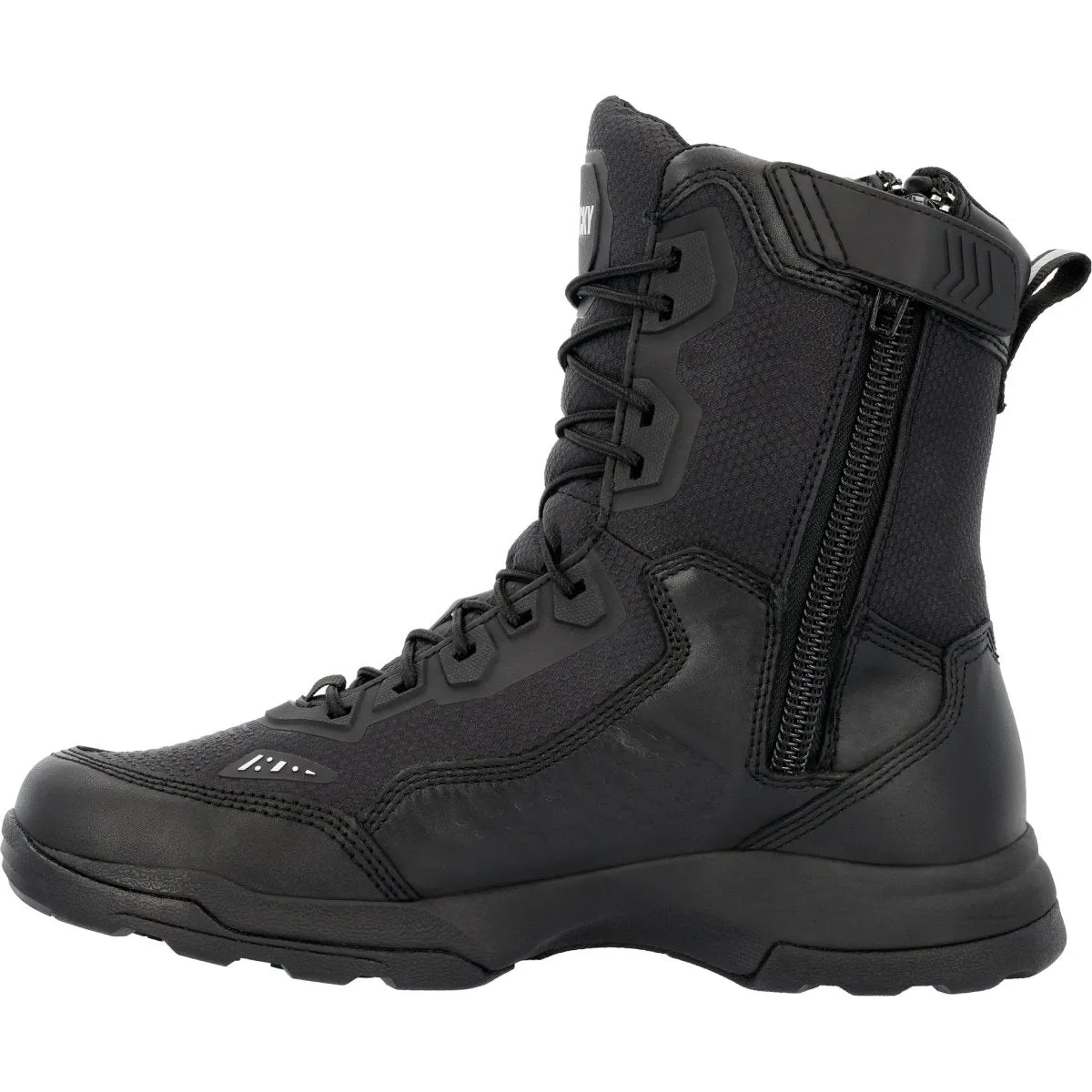 Rocky Tac One Men's 6” Composite Toe Internal Met Guard Work Boots Rkd0111 In Black