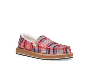 Sanuk Donna ST Plaid Chill Shoe-Red Multi