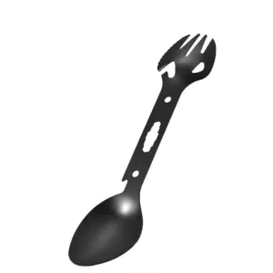 Titanium Spork Multi Tool for Camping - Black