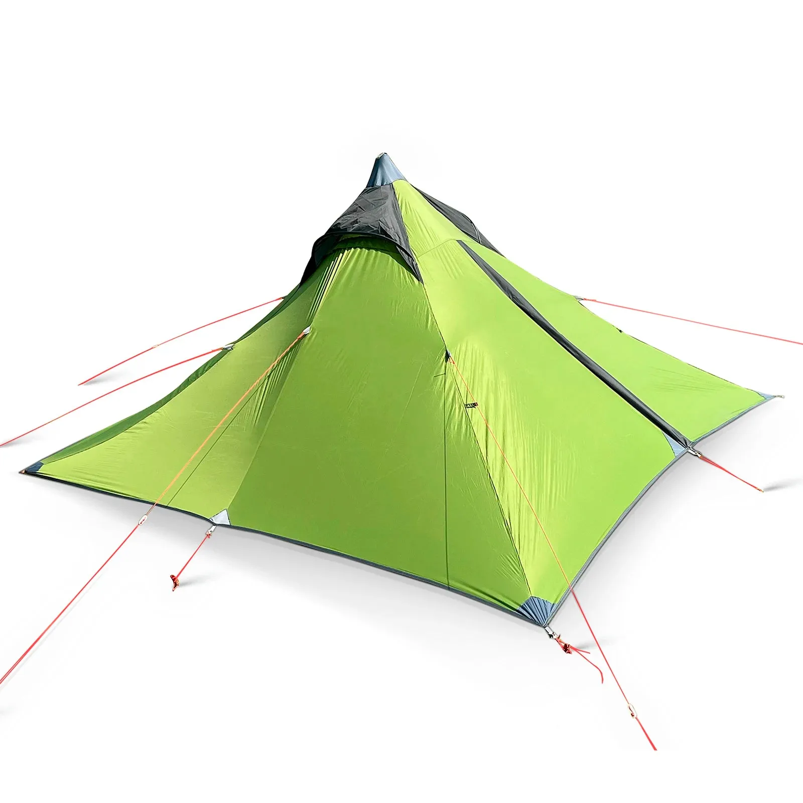 Ultralight Pyramid Tent for 1-2 Persons 20D Camping Tent Waterproof Tent with Breathable Mesh Inner Outdoor Hiking Travel Tent