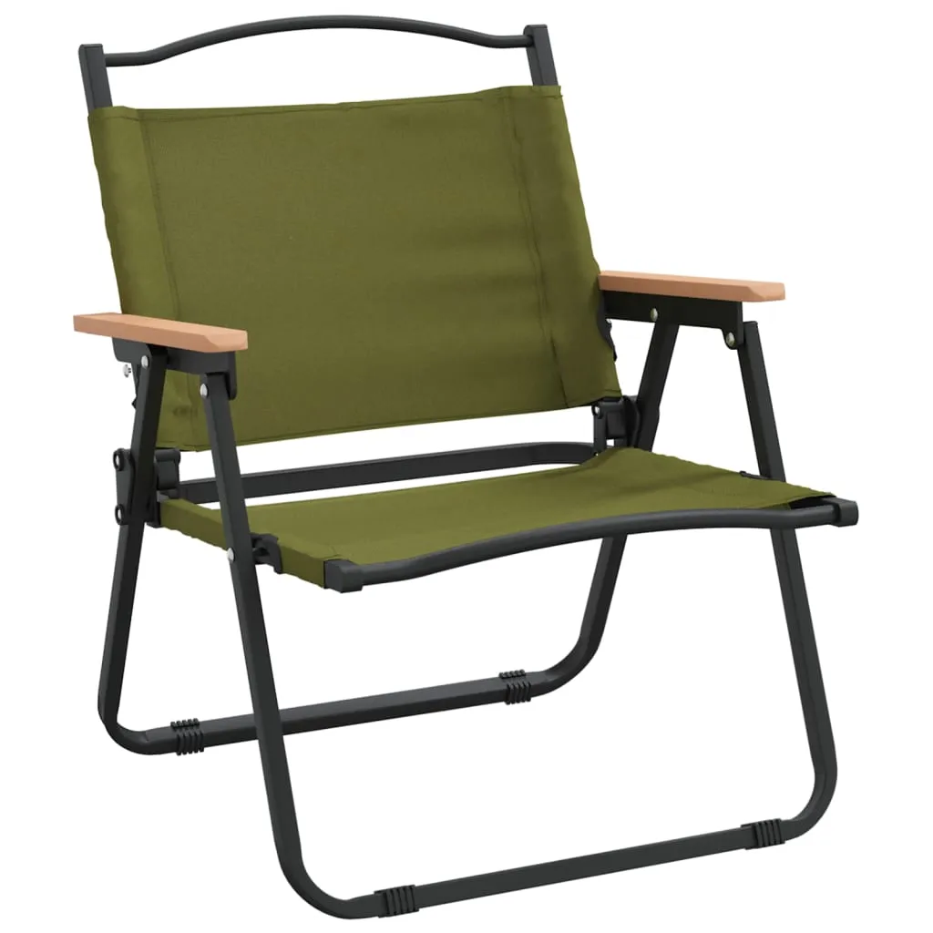 vidaXL Camping Chairs 2 pcs Green 54x43x59cm Oxford Fabric