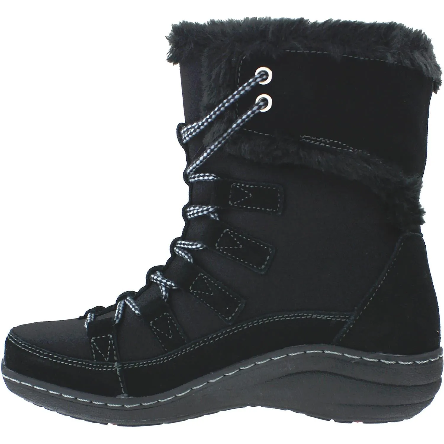 Women's Aetrex Short Lace-Up Boot Blackberry Synthetic