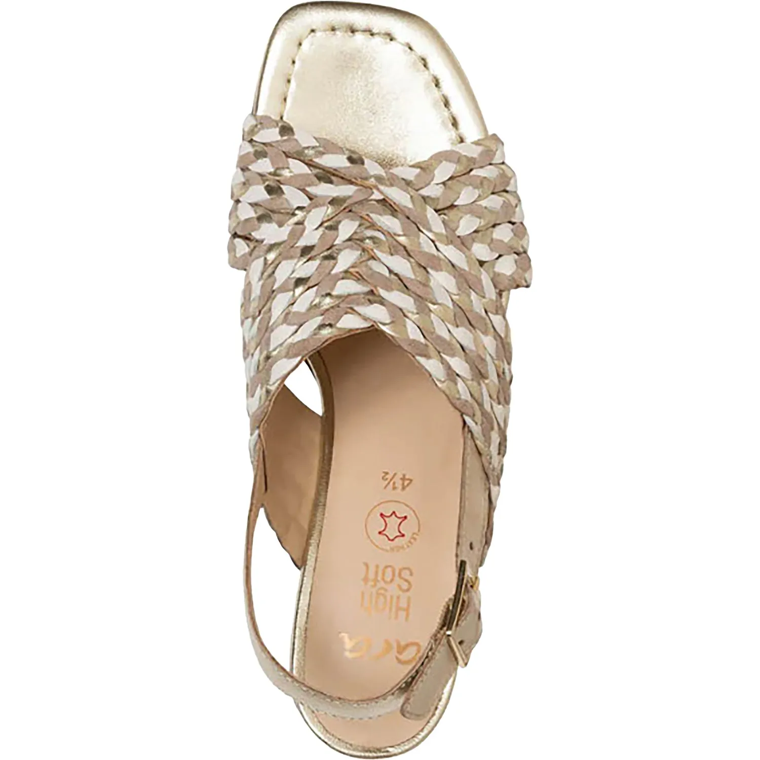 Women's Ara Benson Cream Metallic Multi Leather