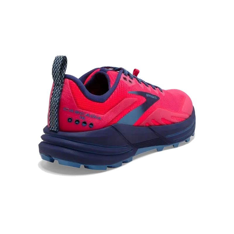 Women's Cascadia 16 Trail -  Pink/Flambe/Cobalt